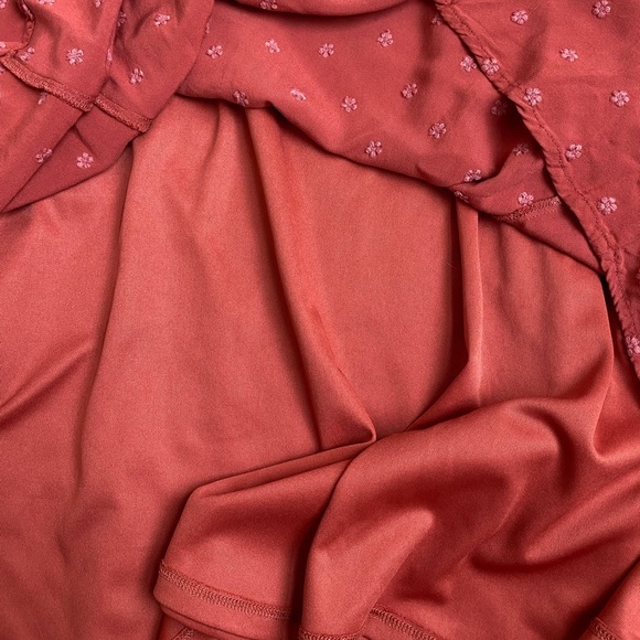 Torrid Size 2 High Waist A-Line Skirt Embroidered Eyelet Red Floral‎ Rust - Picture 10 of 11